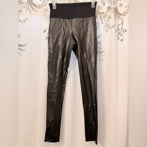 SPANX Black Faux Leather Leggings